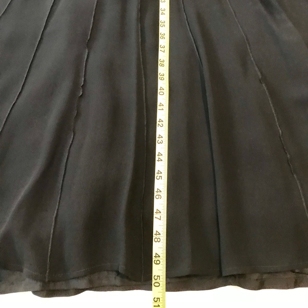 Fine Feathers black silk goddess gown size 4 - Picture 7 of 9